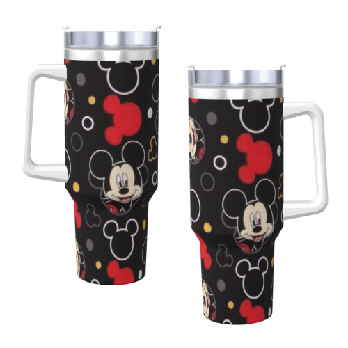 Mickey Mouse 40oz rustfrit stålkrus med hank og 2