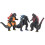 6PCS Funny Monster PVC Statues 5