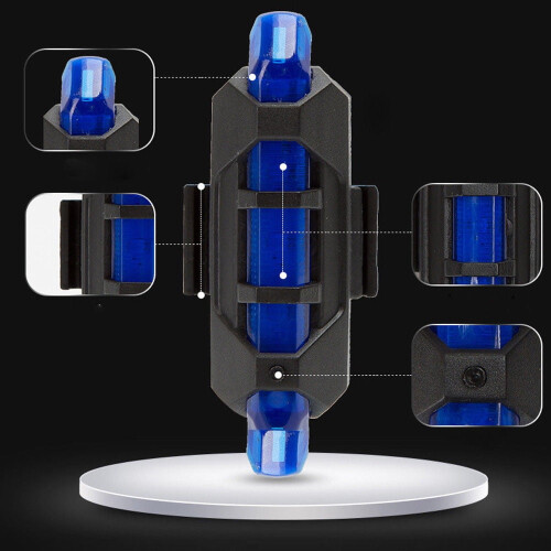 Jacenvly LED USB-rechargeable bike tail light 5-pack 1