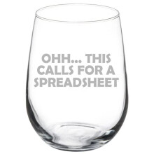 Verre à vin sans pied, motif humoristique pour comptable CPA, 50 cl