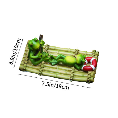 Frosch-Gartenfigur aus Kunstharz, schwimmendes Design 2