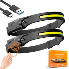 USB Rechargeable LED Headlamp 5 Modes White Light