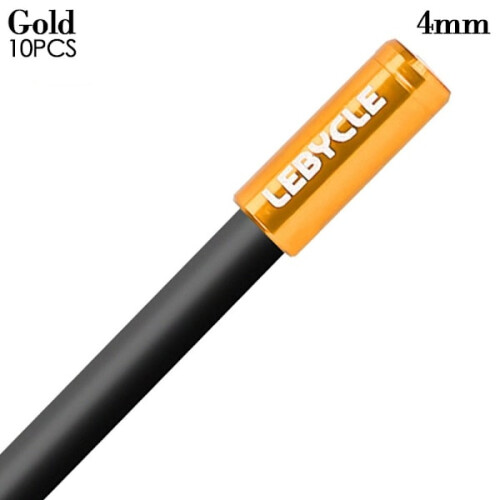 Mordely kabelendekapper guld 4 mm 10 stk.