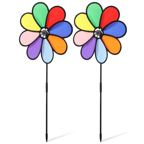 Blumen-Windspiel, Gartendekoration, 2 Stück