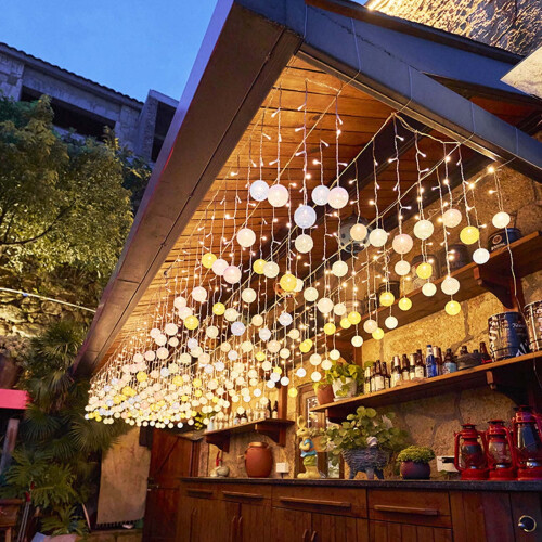 Χριστουγεννιάτικα φωτάκια από βαμβάκι 60 LED 6,56 πόδια 8 λειτουργίες