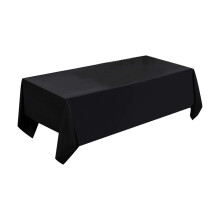 Mantel rectangular de plástico plateado Kiteky de 54 x 108 pulgadas.