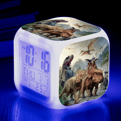 LED-Wecker mit Dinosaurier-Motiv, digitaler Kinderwecker
