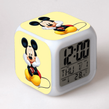 LED-Wecker mit Mickey-Mouse-Motiv, digitaler Tischwecker