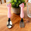 Baby Spoon Fork Set Stainless Steel Pink Plastic 11