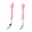 Toddler Fork Spoon Set Stainless Steel Pink 9
