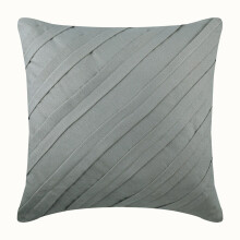 Clúdach Pillow Suede Liath Éadrom 16x16 Orlach Stríocach