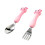 Toddler Fork Spoon Set Stainless Steel Pink 11