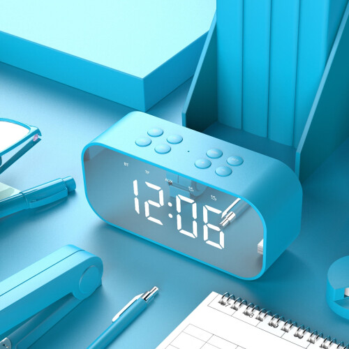 LED spejlur med Bluetooth, dobbelt alarm, 3 lysstyrker