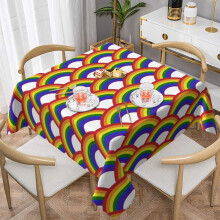 Mantel cuadrado arcoíris para el Mes del Orgullo LGBTQ