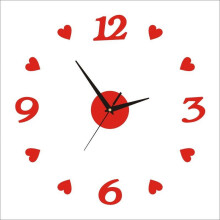 Lmueinov DIY Wanduhr-Set, rahmenlos, Spiegel, groß, 12 Zoll