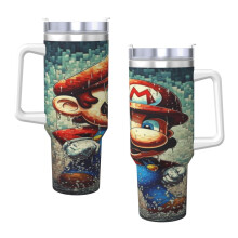 Gobelet isotherme Mario en acier inoxydable 1,2 L avec couvercle