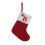 Calcetines navideños con estampado de letras rojas de 7 pulgadas 1