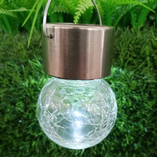 Lampada solare da esterno per vialetti, design rotondo, confezione da 1