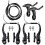 Mountainbikeset met V-remmen en stuur 1