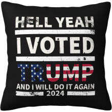 AEFER Hell Yeah, én Trumpra szavaztam díszpárna 18x18