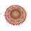 Kerstplacemats rond geweven rood sneeuwvlok rendier 2