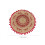 Kerstplacemats rond geweven rood sneeuwvlok rendier 3