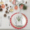 Kerstplacemats rond geweven rood sneeuwvlok rendier 5