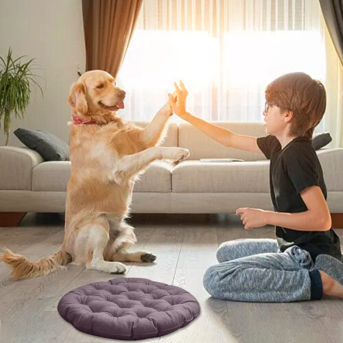 Coussin de siège rond en mousse à mémoire de forme imperméable 40 x 40 cm