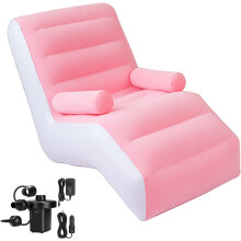 Tumbona hinchable plegable con pasamanos