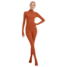 Body Unitard z golfem i spandexem, z długim rękawem, unisex