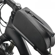 Bolsa para cuadro de bicicleta, impermeable, de gran capacidad, color negro.