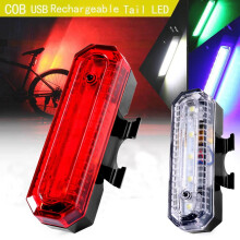 Cob LED bicycle rear tail light USB rechargeable 4 modes