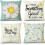 Set di federe decorative per cuscini Blue Daisy da 18x18 pollici 1