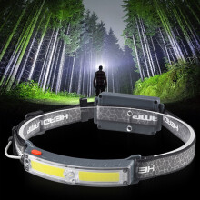 Wiederaufladbare LED-Taschenlampe mit Stirnband und rotem Licht für den Außenbereich