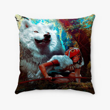 Mononoke hercegnő párnahuzat személyre szabott négyzet alakú