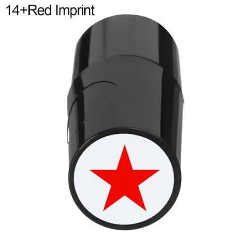 Golfbalstempel rode opdruk 14+