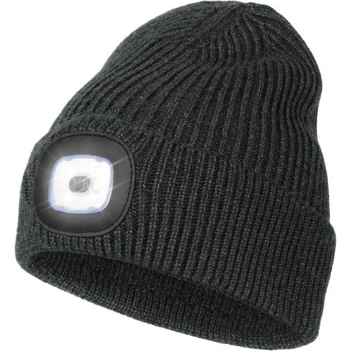 LED-Mütze, Unisex, USB-aufladbar, Wintermütze