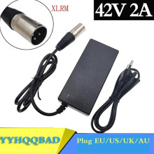 Carregador de bateria de lítio 36V 42V 2A para bicicleta elétrica