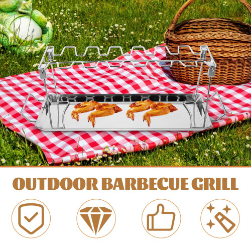 Stainless Steel Chicken Roasting Rack for Barbecue 1
