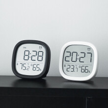 LCD-Wanduhr mit Temperatur- und Feuchtigkeitsanzeige