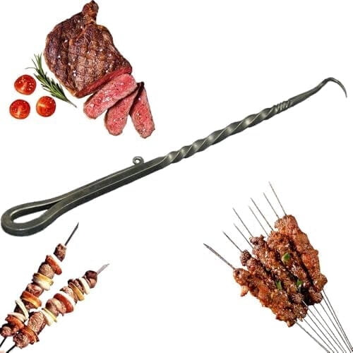 Πατίνια BBQ από ανοξείδωτο ατσάλι, 35cm, 2 τεμάχια 1