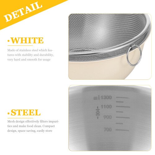 Stainless Steel Vegetable Washing Basin 1300ml 1