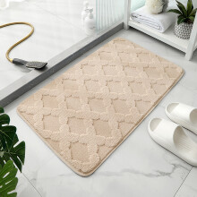 Absorberende vloermat, effen kleur met meerkleurige rand1