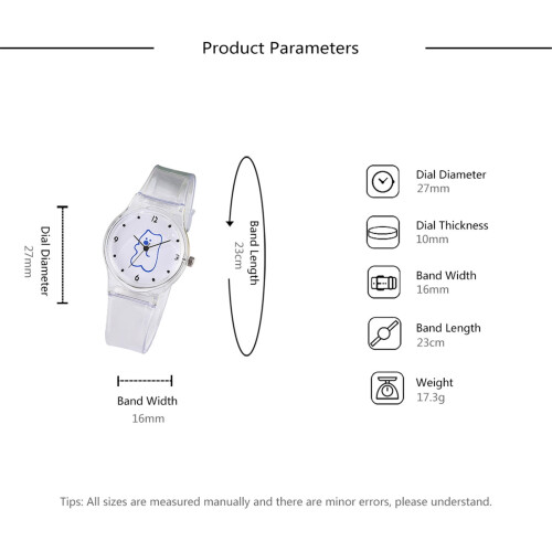Children's Quartz Watch Transparent Strap Summer Style 2