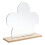 Love Mirror Decor Acrylic Wooden Irregular 1pc 1