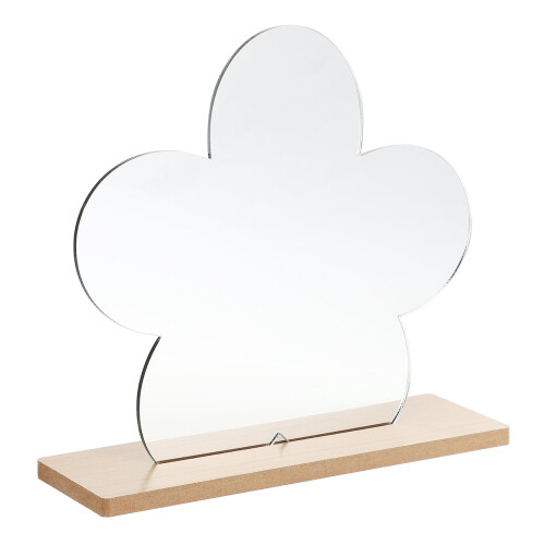 Love Mirror Decor Acrylic Wooden Irregular 1pc