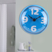 LYUMO Wanduhr mit wasserdichtem Saugnapfspiegel
