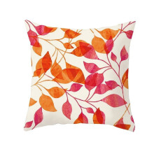 Cotton linen pillow case maple leaf print 1 piece
