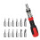 Kompaktes 13-in-1-Schraubendreher-Set mit drehbarem Kopf,-Rot 1