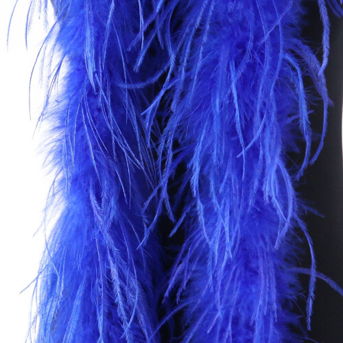 Écharpe délicate d'accent de plumage d'autruches-Bleu roi